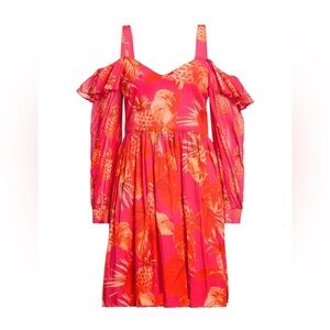 Twin set Vibrant Pink and Orange Floral Dress
